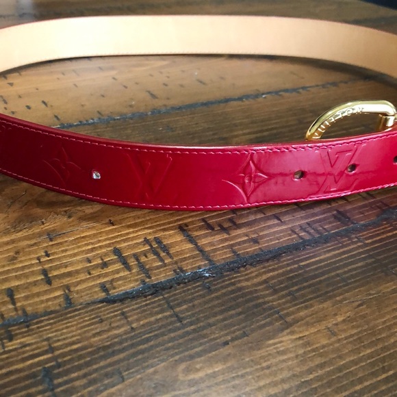Louis Vuitton Red Monogram Vernis Belt - Picture 5 of 9